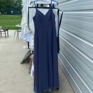 Azazie dress : stormy color